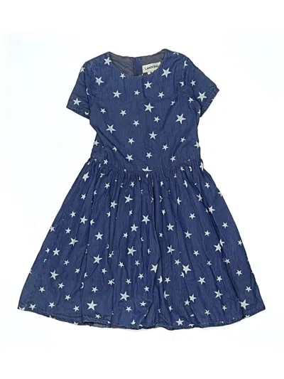 Pre-owned Lands' End Kids'  Dress In Blue