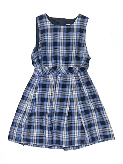 Pre-owned Lands' End Kids'  Dress In Blue