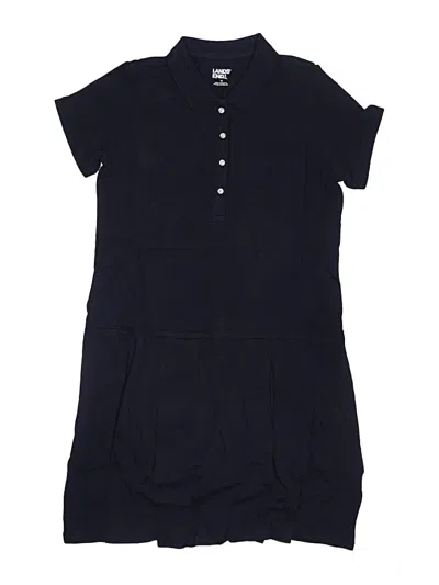Pre-owned Lands' End Kids'  Dress In Blue