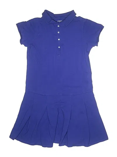 Pre-owned Lands' End Kids'  Dress In Blue