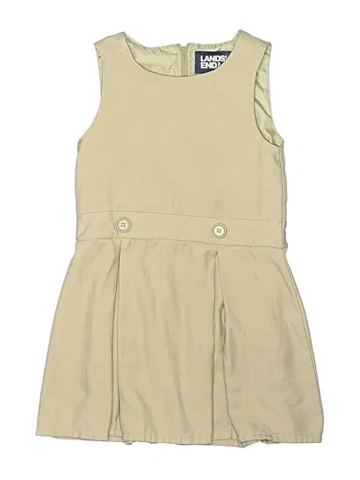 Pre-owned Lands' End Kids'  Dress In Brown