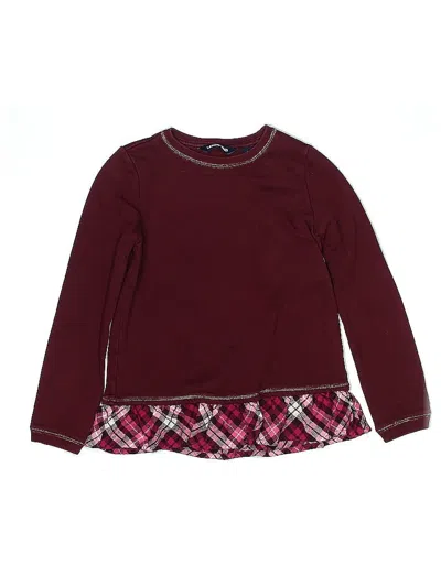 Pre-owned Lands' End Kids'  Dress In Burgundy