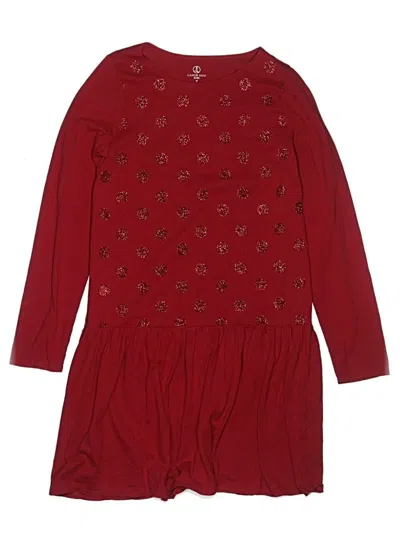Pre-owned Lands' End Kids'  Dress In Burgundy