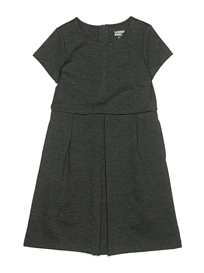 Pre-owned Lands' End Kids'  Dress In Gray