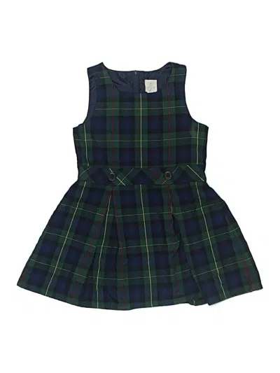 Pre-owned Lands' End Kids'  Dress In Green