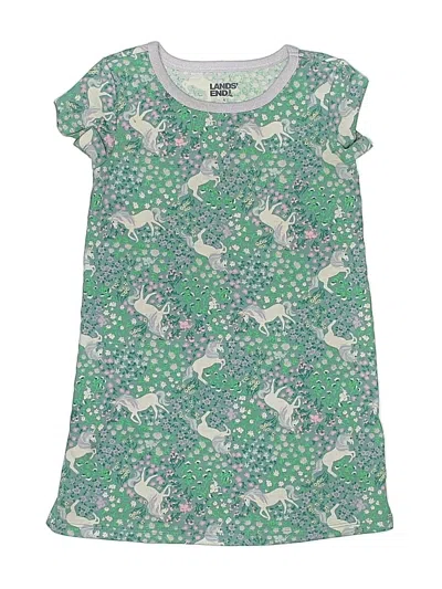 Pre-owned Lands' End Kids'  Dress In Green