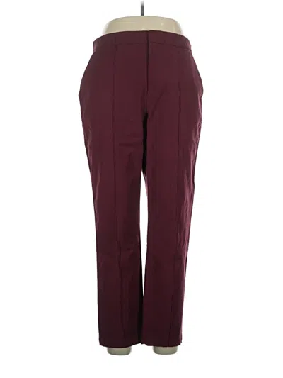 Pre-owned Lands' End Dress Pants In Burgundy