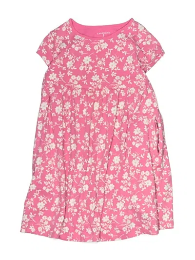 Pre-owned Lands' End Kids'  Dress In Pink
