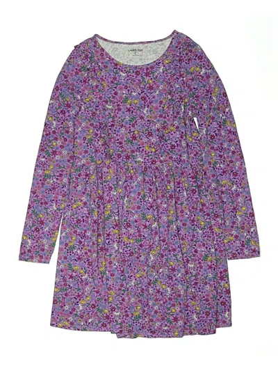 Pre-owned Lands' End Kids'  Dress In Purple