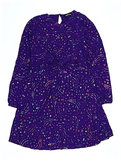 Pre-owned Lands' End Kids'  Dress In Purple