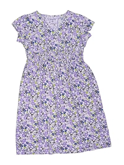Pre-owned Lands' End Kids'  Dress In Purple