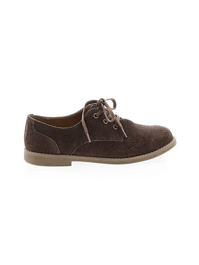 Pre-owned Lands' End Kids'  Dress Shoes In Brown