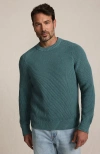 Lands' End Drifter Cotton Crewneck Sweater In Green