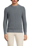 Lands' End Drifter Cotton Crewneck Sweater In Pewter Heather