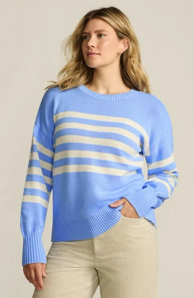 Lands' End Drifter Jersey Crewneck Sweater In Blue