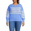 Lands' End Drifter Jersey Crewneck Sweater In Blue
