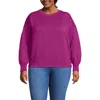 Lands' End Drifter Jersey Crewneck Sweater In Purple