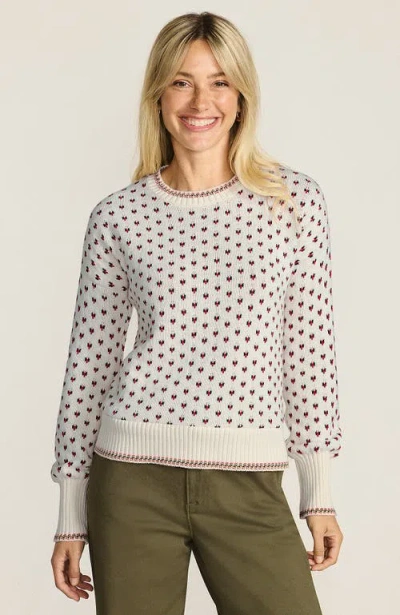 Lands' End Drifter Jersey Crewneck Sweater In White