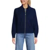 Lands' End Drifter Large Collar Zip Front Cardigan Sweater In Multi