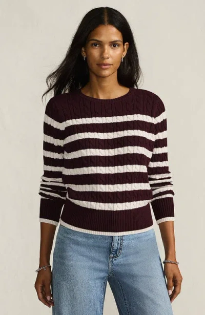 LANDS' END LANDS' END DRIFTER MODERN CABLE CREW SWEATER