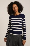 Lands' End Drifter Modern Cable Crew Sweater In Multi