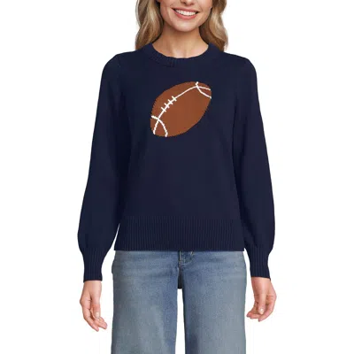 Lands' End Drifter Sports Icon Sweater In Blue