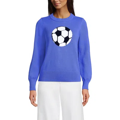 Lands' End Drifter Sports Icon Sweater In Blue