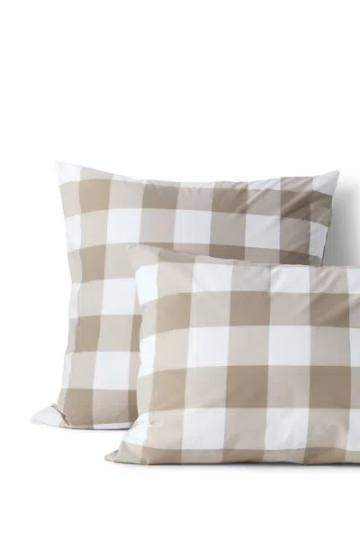 Lands' End Easy Care Cotton Percale Sham - 200 Thread Count In Neutral