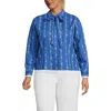Lands' End Easy Care Shirt With Removable Bow In Animal Print
