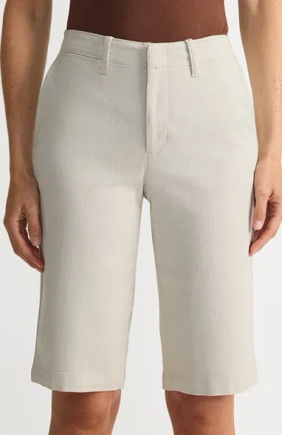 Lands' End Elastic Back Classic 12" Chino Shorts In White