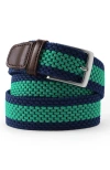 Lands' End Elastic Braid Belt In Green