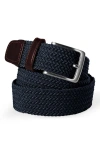 Lands' End Elastic Braid Belt In Blue