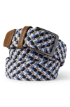 Lands' End Elastic Braid Belt In Blue