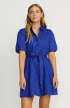 Lands' End Elbow Sleeve Eyelet Knee Length Shirt Dress