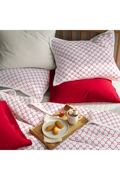 Lands' End Embroidered Diamond Double Voile Quilt In Multi