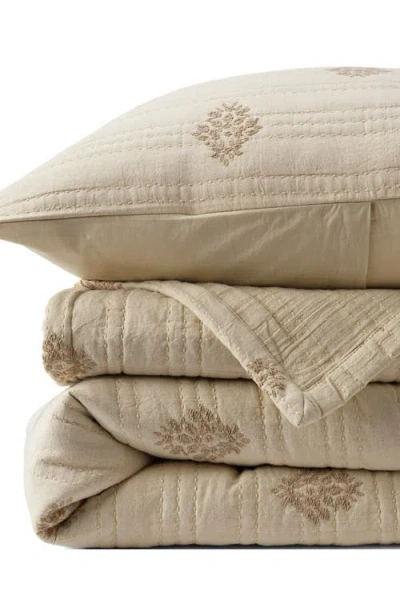 Lands' End Embroidered Matelasse Bed Coverlet In Neutral