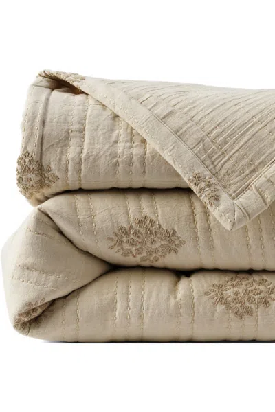 Lands' End Embroidered Matelasse Bed Coverlet In Nude