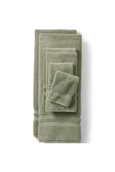 Lands' End Essential Cotton 6-piece Bath Towel Set In Green