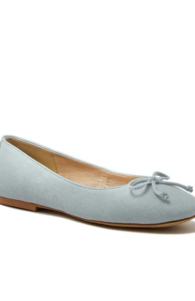 Lands' End Essential Denim Ballet Flats In Dark Wash