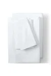 Lands' End Essential Garment Washed Cotton Percale Bed Sheet Set In White