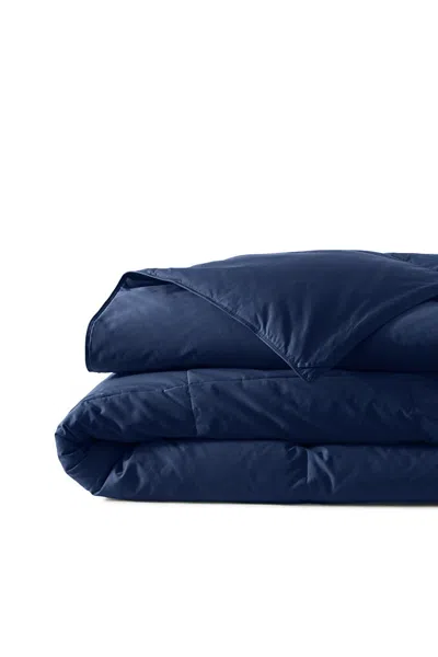 Lands' End Essential Pureloft Box Comforter In Blue