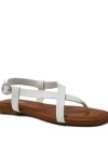 Lands' End Essential Strappy Flat Sandals In White