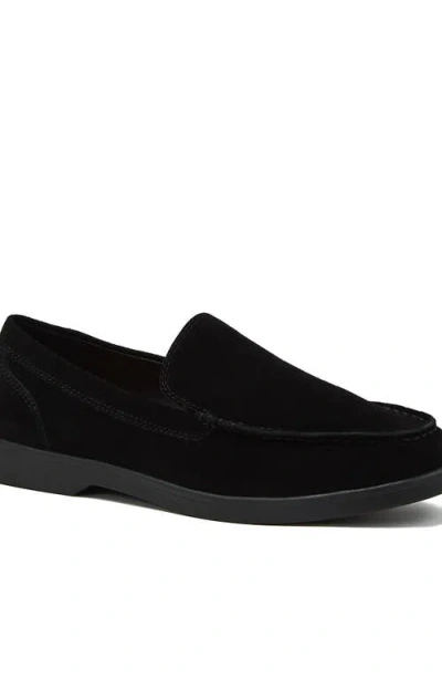 Lands' End Essential Suede Loafers In Black