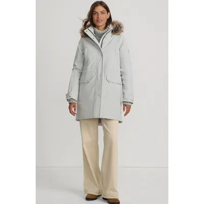 Lands' End Expedition Waterproof Down Winter Parka With Faux Fur Hood In Light Fog