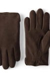 Lands' End Ez Touch Suede Gloves In Brown