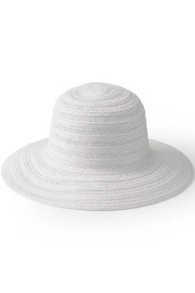 Lands' End Facesaver Short Brim Straw Hat In White