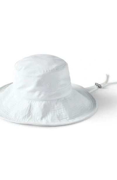 Lands' End Facesaver Upf 50 Active Wide Brim Sun Hat In White