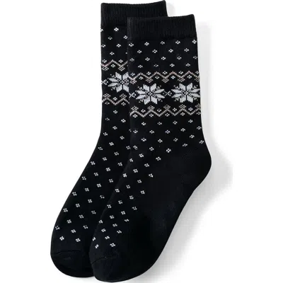 Lands' End Fair Isle Boot Socks 1 Pack In Multi