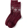 Lands' End Fair Isle Boot Socks 1 Pack In Multi
