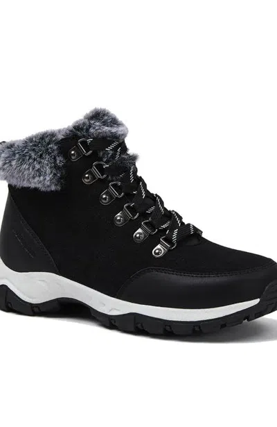 Lands' End Faux Fur Hiker Booties In Multi